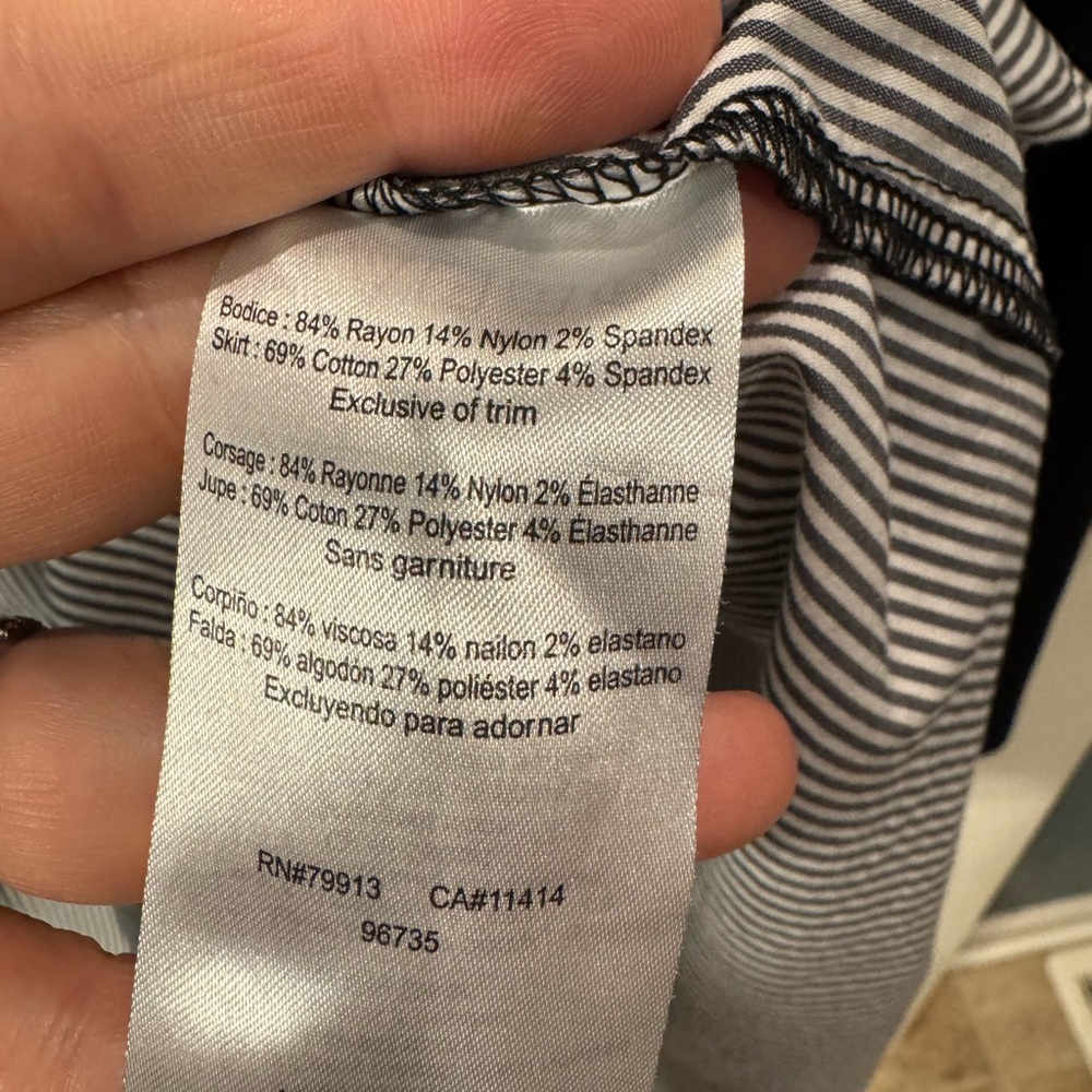 Black and White Striped maternity top - Picture 3 of 5